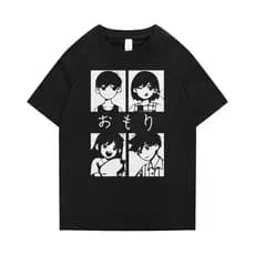 [Camiseta Premium em Algodão Puro]BOW Camiseta Basica Camisa Omori Personagens Fofo Cat Carton Game Unissex