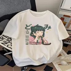 [Camiseta Premium em Algodão Puro]BOW Camiseta Feminina Diários de Uma Apotecária Maomao Jinshi Anime ENVIO IMEDIATO