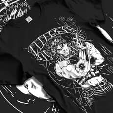 [Camiseta Premium em Algodão Puro]BOW Basica Algodao Joseph Joestar Jojo's Bizarre Adventure Aura Série Cartoon Unissex
