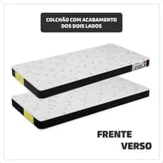 Colchão Solteiro 100% Espuma D33 Estampado Com Borda Marrom – Conforto e Estilo para Seu Quarto