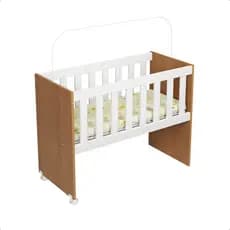 Mini Berço Nina Chiqueirinho Pequeno Quarto Infantil Unissex com Colchão