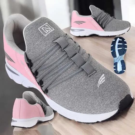 Tênis feminino confortável  Masculino ideal para praticar exercícios frequentemente de academia.