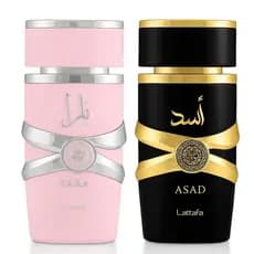 Kit até Perfume Masculino e Feminino Árabe Asad + Yara Tradicional Lattafa | Longa Duração Sofisticado