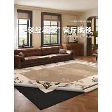 Retro tapete removível lavável sala de estar sofá tapete estilo Medieval máquina lavável destacável pé tapete quarto fra