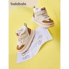 Barbara bebê criança sapatos meninos meninas forro de lã sapatos esportivos crianças sola macia engrossado sola inverno