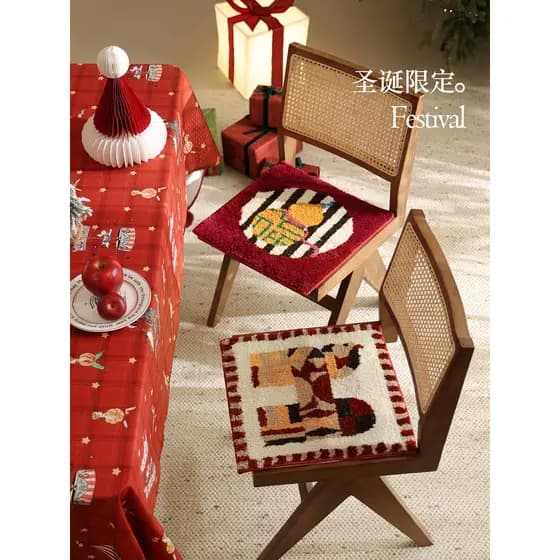 Almofada de ano novo inverno feriado festivo cadeira de jantar cadeira peido almofada atmosfera decoração High-End cadei