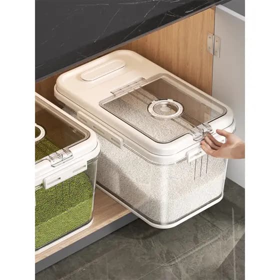 Balde de arroz doméstico de grande capacidade à prova de insetos à prova de umidade selado tanque de arroz caixa de arma