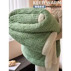2026 novo estilo inverno engrossado cobertor sofá capa cobertor escritório Nap cobertor almoço Break cobertor Coral velo