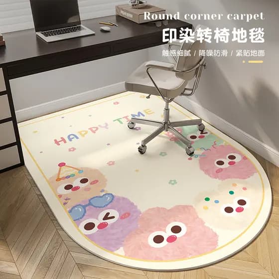 Bonito dos desenhos animados cadeira de computador tapete quarto das crianças mesa estudo cadeira giratória almofada eng