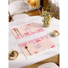 Bonito dos desenhos animados à prova dwaterproof água Oilproof descartável ins estilo Placemat almofada de isolamento té