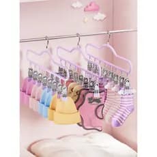 Rack de secagem de meias Multi-clipe bebê cabide especial guarda-roupa doméstico cabide multifuncional varanda rack de a