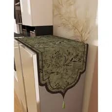 Estilo Medieval geladeira capa Anti-poeira pano forno de microondas superior capa longa toalha doméstica à prova dwaterp