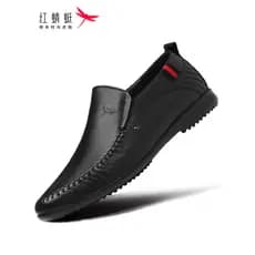 Sapatos masculinos de libélula vermelha sapatos de verão ervilhas casuais de um Pedal sapatos de couro preguiçoso mascul