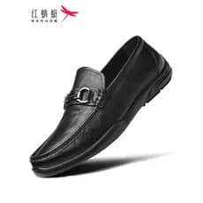 Sapatos masculinos de libélula vermelha verão condução Casual deslizamento em sapatos de couro preguiçoso ervilhas de so