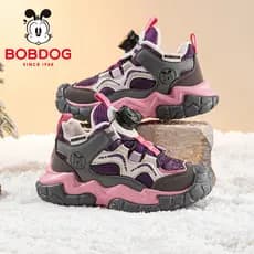 Bobo sapatos infantis para meninas dois sapatos de algodão 2026 novo estilo inverno meninas sapatos de lã de lã grandes