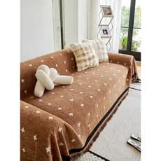 Luz de luxo High-End Chenille sofá toalha almofada 2024 novo estilo capa de sofá pano uma folha inteira cobertura comple