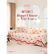 Casamento festivo capa de sofá pano outono inverno pelúcia novo estilo sofá almofada quatro estações Universal capa de s