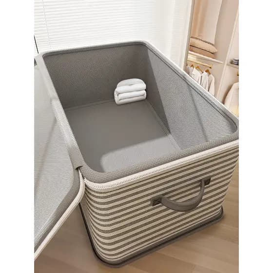 Caixa de armazenamento doméstico guarda-roupa roupas colcha caixa de armazenamento de brinquedos dobrável com fechadura