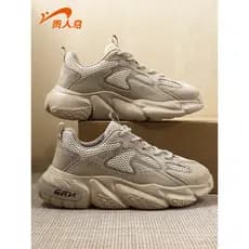 Nobre pássaro sapatos masculinos 2026 novo estilo verão respirável malha tênis masculino Retro de sola grossa papai sapa