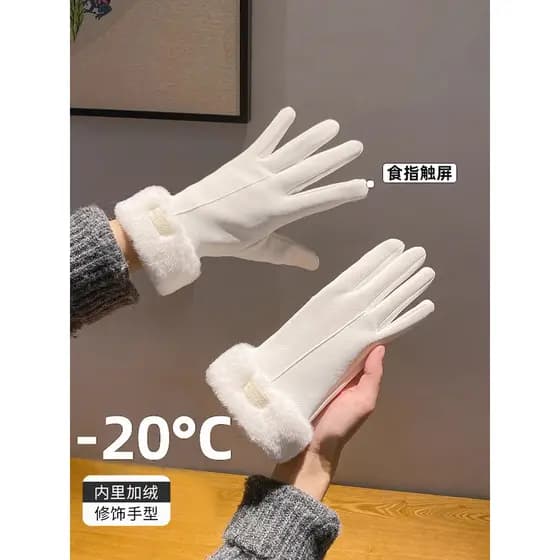 Inverno luvas quentes femininas 2026 novo estilo tela sensível ao toque velo-repelente de água ao ar livre ciclismo elét