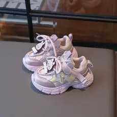 Crianças sapatos esportivos meninos meninas crianças sapatos 2025 outono versão coreana sapatos de rede bebê sapatos de