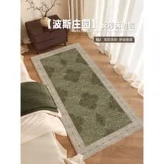 Estilo Medieval quarto tapete quarto cobertor de cabeceira grosso tapete de pelúcia menina quarto cama pé tapete antider