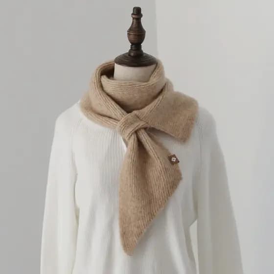 Preguiçoso cruz de malha Diagonal triângulo pequeno cachecol primavera outono estilo fino babador feminino inverno quent