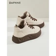 Daphne botas de neve de sola grossa sapatos femininos outono inverno forro de lã dois sapatos de algodão tênis casuais s