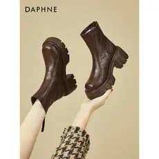 Daphne botas Martin de sola grossa sapatos femininos outono inverno botas de lã femininas 2026 novo estilo botas curtas
