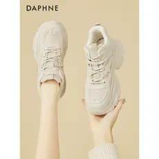 Daphne sapatos papai de alta qualidade feminino 2026 novo estilo quente dois sapatos de algodão sola grossa aumentando o