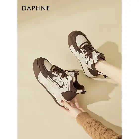 Daphne botas de neve de sola grossa feminina 2026 novo estilo inverno forro de lã dois sapatos de algodão tênis casuais