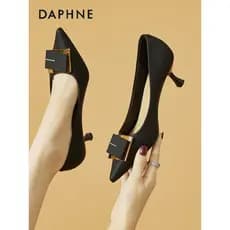 Daphne sapatos femininos de salto alto 2026 novo estilo verão temperamento de alta qualidade não cansado preto Stiletto
