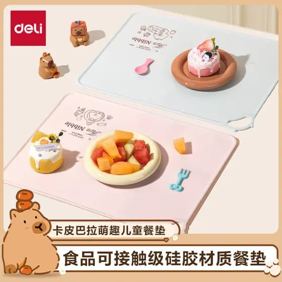Deli bebê Silicone Placemat crianças primeira série estudantes do ensino fundamental dedicado mesa de jantar esteira à p