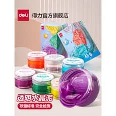 Deli cristal lama argila brinquedos infantis Slime menina artesanal transparente espuma cola conjunto antiaderente