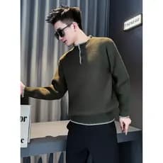 Street Wear abotoado camisola masculina outono inverno engrossado camisola interna camisa de fundo na moda novo estilo r