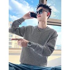 Moletom masculino High-End Street Wear camiseta de manga comprida topo 2026 novo estilo primavera outono jaqueta Casual
