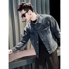 Jaqueta jeans lavada desgastada masculina High-End americano Retro masculino topo 2026 novo estilo primavera outono jaqu