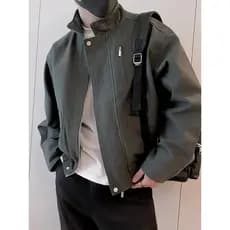 Americano Workwear Denim jaqueta masculina piloto Street Wear novo topo High-End sentimento rufião bonito masculino gola