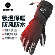 Rock Brothers Luvas de Motocicleta Ciclismo Homens Inverno Quente À Prova de Frio Rider Motocicleta Bicicleta Veículo El