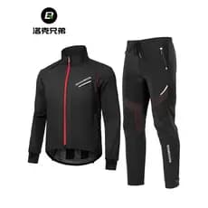 Rock irmãos camisa de ciclismo terno das mulheres dos homens outono inverno velo quente calças de manga comprida ao ar l