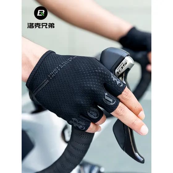 Rock Brothers Luvas de Ciclismo Meio Dedo Verão Homens Mulheres Estrada Mountain Bike Luvas de Dedo Curto Equipamento de