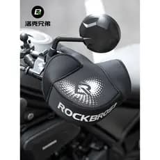 Rock irmãos inverno motocicleta luvas de proteção guiador elétrico capa mão abafado Universal à prova vento quente pilot