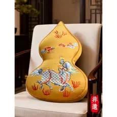 Novo estilo chinês travesseiro High-End luz luxo travesseiro sofá sala de estar estilo chinês almofada azul branco porce