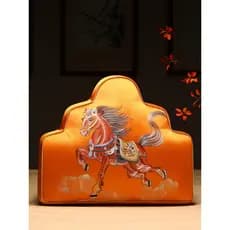2026 ano do cavalo travesseiro encosto travesseiro novo estilo chinês sofá travesseiro Arhat cama especial encosto almof