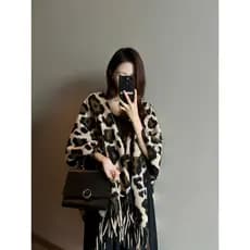 Estilo britânico leopardo impressão quente xale manto feminino primavera outono novo estilo cachecol inverno engrossado