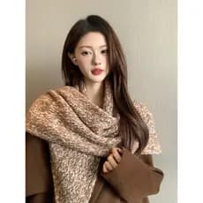 Atmosfera cor misturada triângulo cachecol de malha xale feminino outono inverno estilo europeu americano moda All-Match