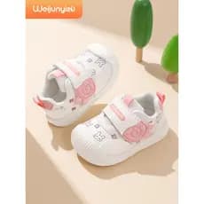 Weijunyi pé bebê criança sapatos de bebê menina primavera outono sola macia 1-3 anos de idade sapatos de bebê funcionais