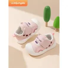 Weijunyi pé bebê criança sapatos de bebê menina primavera outono sola macia 1-3 anos de idade sapatos de bebê funcionais