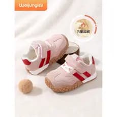 Wei Junyi pé novo estilo sapatos infantis sapatos para meninas estilo inverno tênis de lã sapatos de bebê inverno sapato