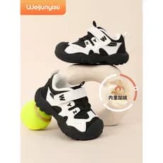 Wei Junyi pé sapatos esportivos infantis meninos velo-tênis de lã inverno sapatos de algodão das crianças do bebê funcio